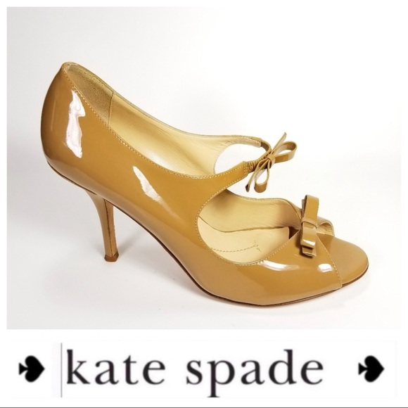 kate spade Shoes - 💕SALE💕 Kate Spade Cammie Double Bow Camel Heels